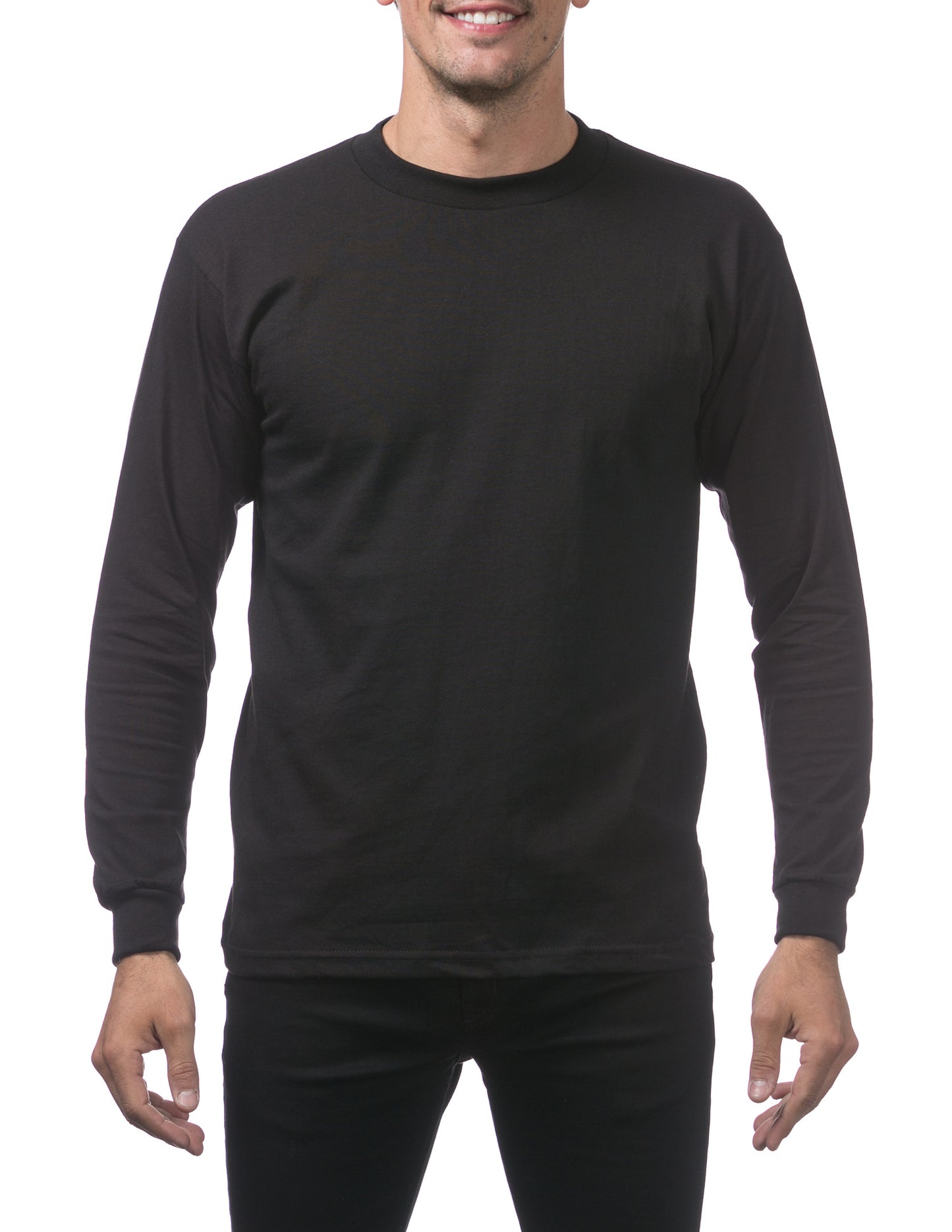 Pro Club Heavyweight Cotton Long Sleeve Crew Neck T-shirt